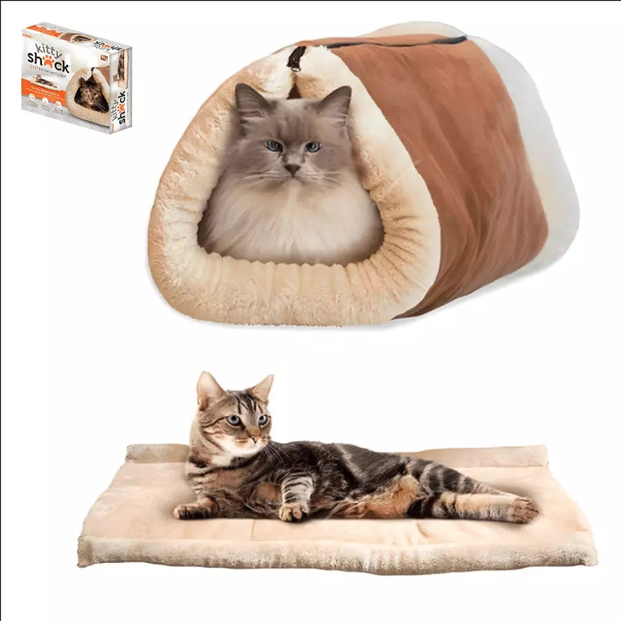 KittyShack - 3 u 1 kućica, krevet i prostirka za mačke