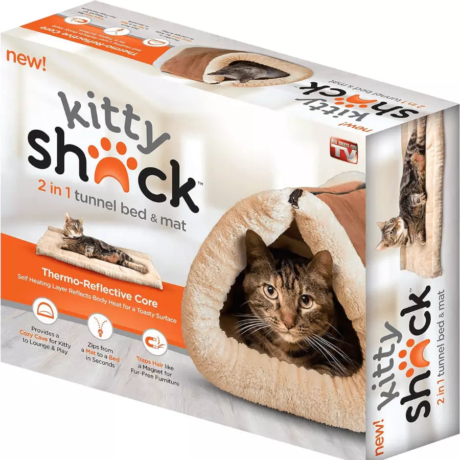 KittyShack - 3 u 1 kućica, krevet i prostirka za mačke