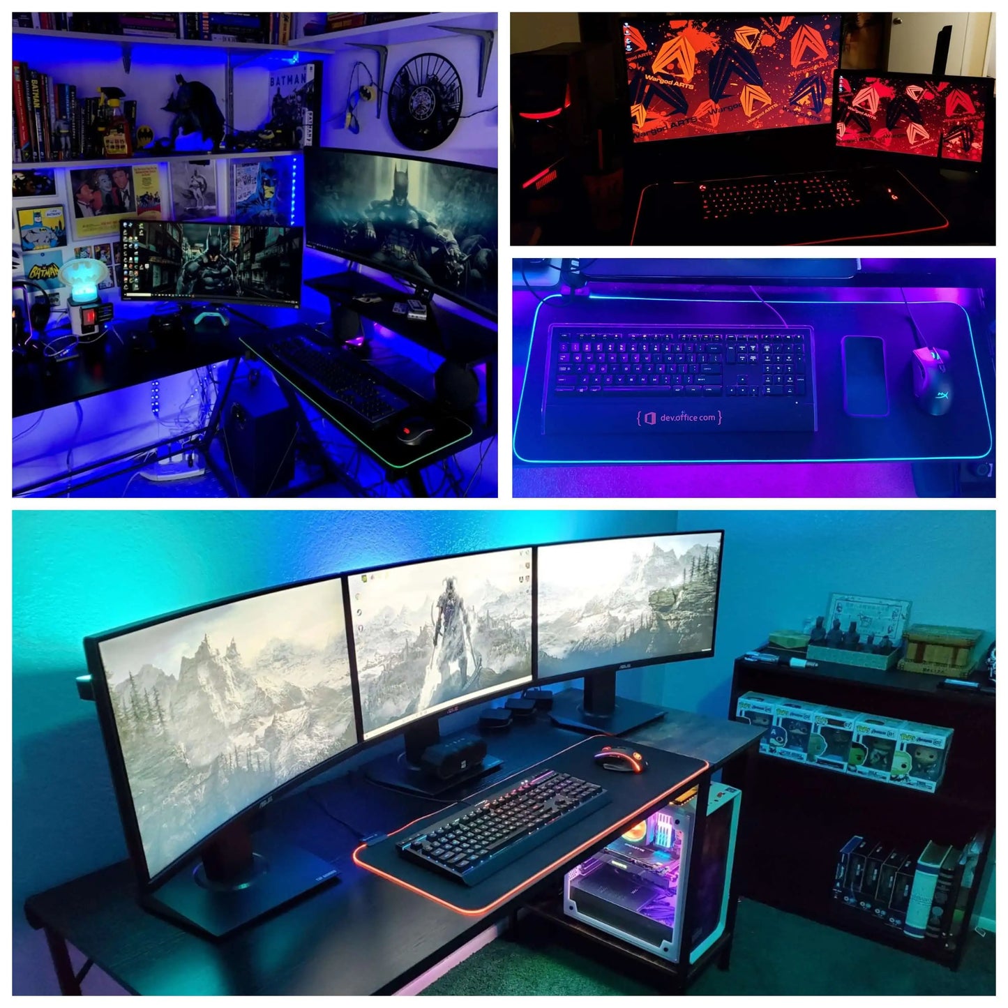 LED Miš+Tastatura Podloga za Home Office