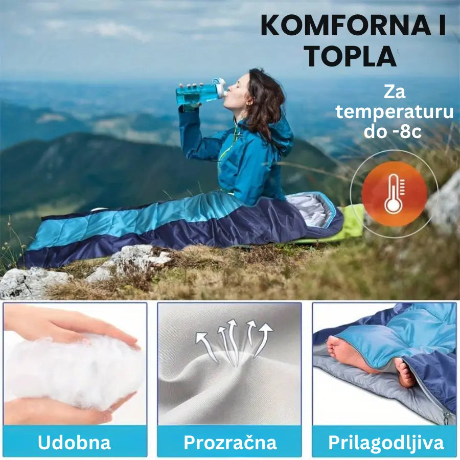 Outdoors - Vreća za spavanje sa kapuljačom